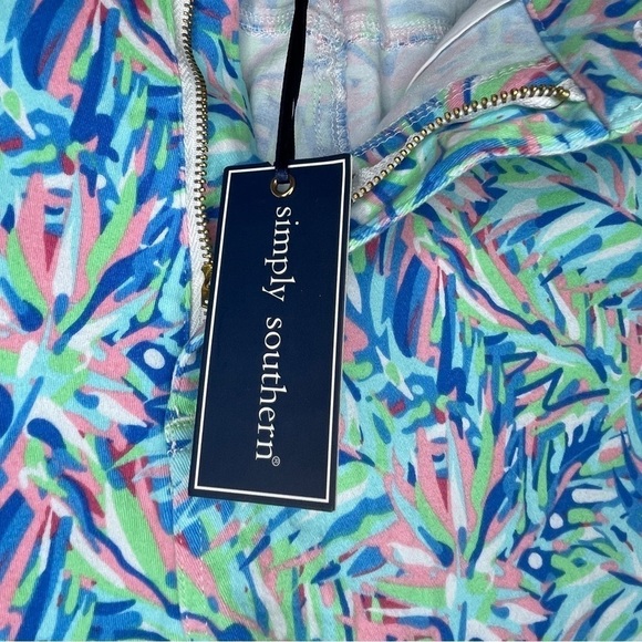 NWT Simply Southern Multicolor Tassel Pants Beach Coastal Tropical - Picture 5 of 10